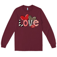 Burgundy love Long Sleeve Tee - LillyAllenDesigns
