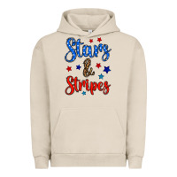 Pigment French Oak stars & stripes Urban Hoodie - BundleAndBundleShop
