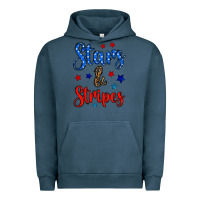 Pigment Midnight Navy stars & stripes Urban Hoodie - BundleAndBundleShop