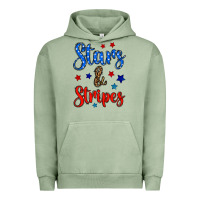 Pigment Oil Green stars & stripes Urban Hoodie - BundleAndBundleShop