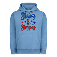 Pigment Pebble Blue stars & stripes Urban Hoodie - BundleAndBundleShop
