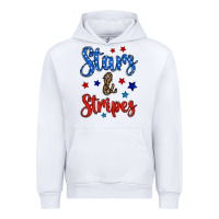 White stars & stripes Urban Hoodie - BundleAndBundleShop