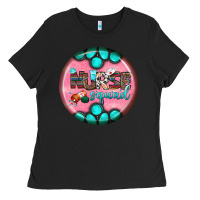 Black nurse round earrings 3 Ladies Tee - BundleAndBundleShop