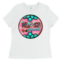 White nurse round earrings 3 Ladies Tee - BundleAndBundleShop