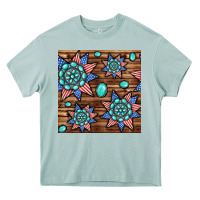 Arona 4th of july turquoise gemstone seamless pattern Heavy Core Tee - BundleAndBundleShop
