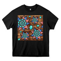 Black 4th of july turquoise gemstone seamless pattern Heavy Core Tee - BundleAndBundleShop
