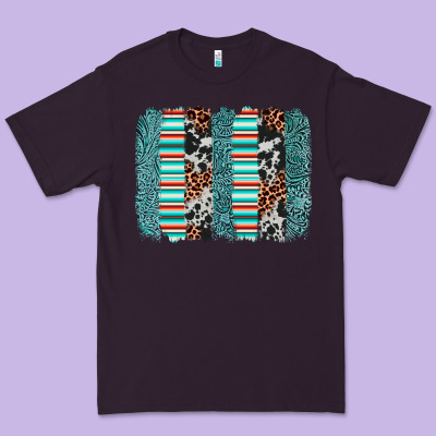 Serape Leopard Cowhide  Brushstroke Premium Tee Designed By Adodesignshop