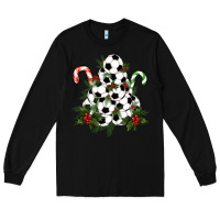 Black Lightning Soccer Christmas Tree Long Sleeve Tee - RanaPortraitStore