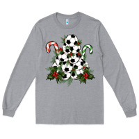 Heather Grey Lightning Soccer Christmas Tree Long Sleeve Tee - RanaPortraitStore