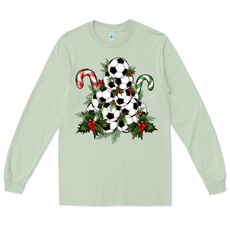 Lightning Soccer Christmas Tree Long Sleeve Tee by RanaPortraitStore | Teevron
