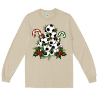 Mushroom Lightning Soccer Christmas Tree Long Sleeve Tee - RanaPortraitStore