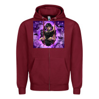 Burgundy gothic girl night Zipper Hoodie - TumblerDesignByShophia