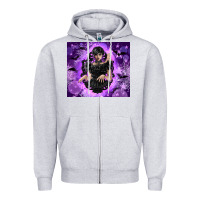Heather Grey gothic girl night Zipper Hoodie - TumblerDesignByShophia
