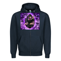 Navy gothic girl night Zipper Hoodie - TumblerDesignByShophia