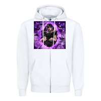 White gothic girl night Zipper Hoodie - TumblerDesignByShophia