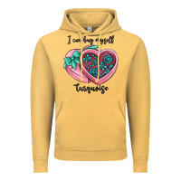 Vintage Mustard i can buy myself turquoise Vintage Hoodie - MaliasSmallBusiness