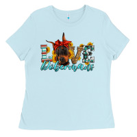 Baby Blue love dobermans Ladies Tee - Artiststas