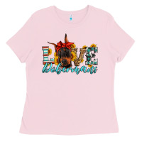 Bubblegum Pink love dobermans Ladies Tee - Artiststas