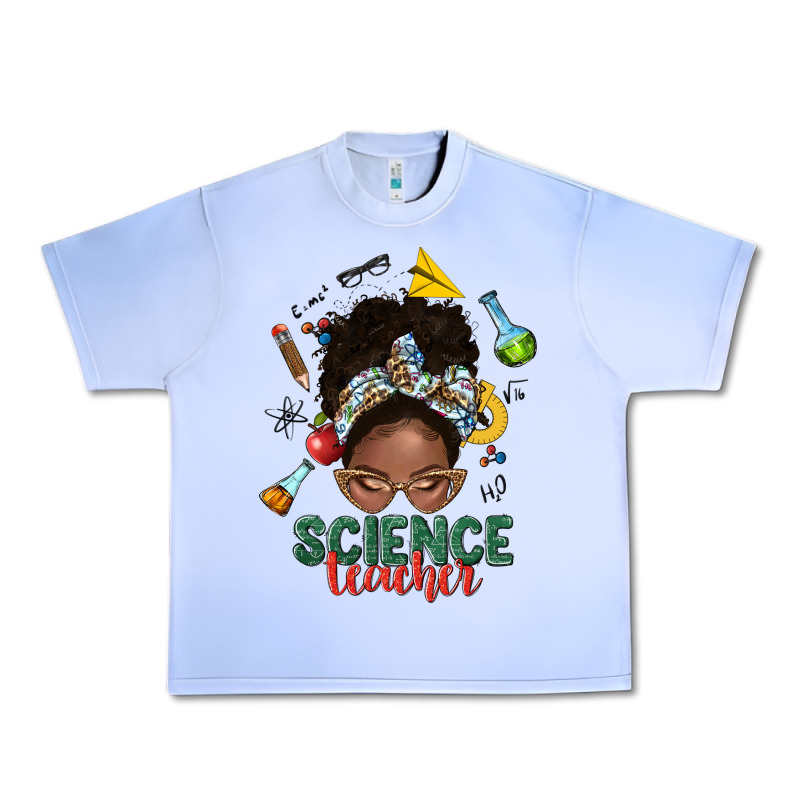 Science Teacher Afro Messy Bun Urban Heavy Tee by NancyCooperArtShop | Teevron