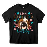 Black life is better with a bulldog Heavy Core Tee - Jasminsmagicworld