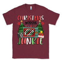 Burgundy Christmas movie junkie Classic Tee - MaliasSmallBusiness