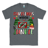 Charcoal Heather Christmas movie junkie Classic Tee - MaliasSmallBusiness