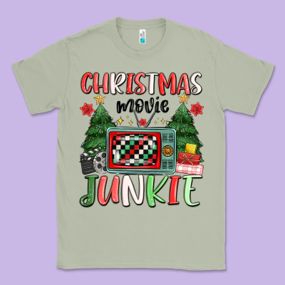 Christmas Movie Junkie Classic Tee Designed By Maliassmallbusiness