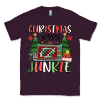 Plum Christmas movie junkie Classic Tee - MaliasSmallBusiness