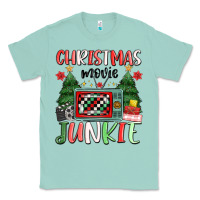 Seafoam Christmas movie junkie Classic Tee - MaliasSmallBusiness