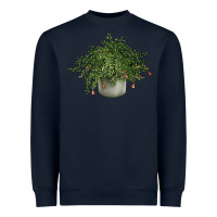 Navy Dwarf Pomegranate Tree Illustrations Heavyweight Sweatshirt - LillyAllenDesigns