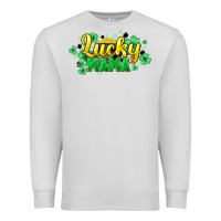 Dove Grey lucky mama st patricks Premium Sweatshirt - HowdyJamesFarm