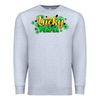 Heather Grey lucky mama st patricks Premium Sweatshirt - HowdyJamesFarm