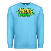 Ocean Blue lucky mama st patricks Premium Sweatshirt - HowdyJamesFarm
