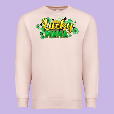 Lucky Mama St Patricks Premium Sweatshirt Designed By Howdyjamesfarm
