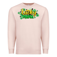 Pale Pink lucky mama st patricks Premium Sweatshirt - HowdyJamesFarm