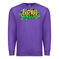 Purple lucky mama st patricks Premium Sweatshirt - HowdyJamesFarm