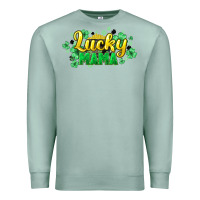 Seafoam lucky mama st patricks Premium Sweatshirt - HowdyJamesFarm