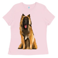Bubblegum Pink belgian shepherd tervuren Ladies Tee - Artiststas