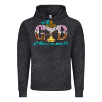 Vintage Black with god all things are possible Vintage Hoodie - NancyCooperArtShop