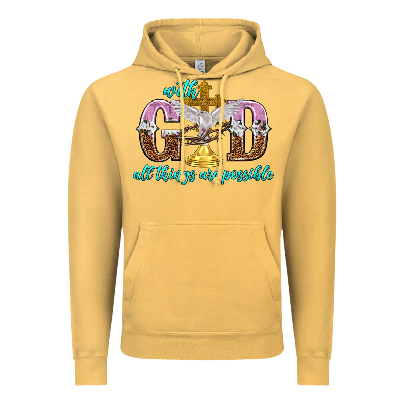 With God All Things Are Possible Vintage Hoodie by NancyCooperArtShop | Teevron