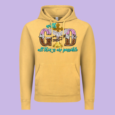 With God All Things Are Possible Vintage Hoodie Designed By Nancycooperartshop