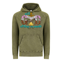 Vintage Olive with god all things are possible Vintage Hoodie - NancyCooperArtShop