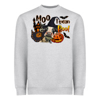 Moo I Mean Boo Holstein Cow Heavyweight Sweatshirt | Teevron