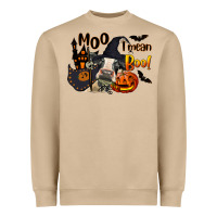Mushroom Moo I Mean Boo Holstein Cow Heavyweight Sweatshirt - LillyAllenDesigns