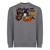 Storm Moo I Mean Boo Holstein Cow Heavyweight Sweatshirt - LillyAllenDesigns