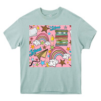Arona school with rainbow seamless pattern Heavy Core Tee - BundleAndBundleShop