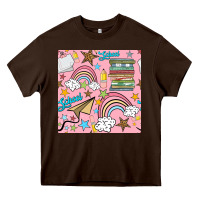 School With Rainbow Seamless Pattern Heavy Core Tee | Teevron