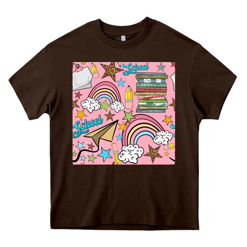 School With Rainbow Seamless Pattern Heavy Core Tee by BundleAndBundleShop | Teevron