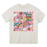Cream school with rainbow seamless pattern Heavy Core Tee - BundleAndBundleShop