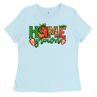 Baby Blue howe grown strawberries Ladies Tee - Jasminsmagicworld